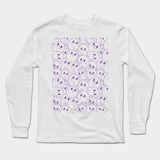 Kawaii Bunnies Purple Long Sleeve T-Shirt